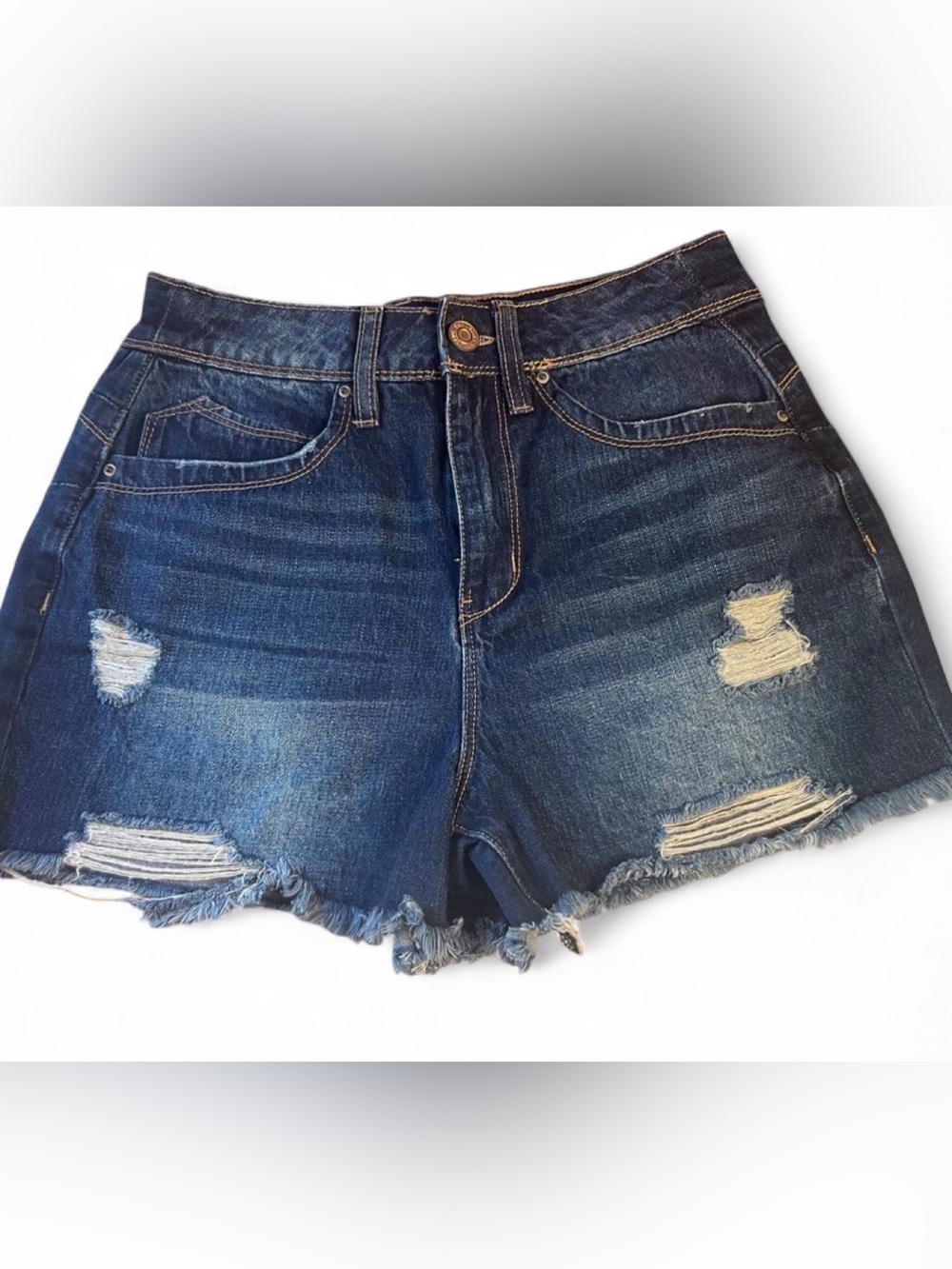 YMI “Wanna Betta Butt?" High Rise Denim Shorts-Dark Wash Size 7